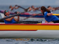 Women from the Azorean island of Faial compete in the XII International Azorean Whaleboat Regatta which took place in Clarke's Cove in New Bedford after a six year hiatus.