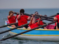 Women representing the United State row in the XII International Azorean Whaleboat Regatta which took place in Clarke's Cove in New Bedford after a six year hiatus.