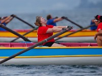 Women representing the United State row in the XII International Azorean Whaleboat Regatta which took place in Clarke's Cove in New Bedford after a six year hiatus.