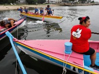 The three teams (United States, Pico and Faial) prepare their boats for the XII International Azorean Whaleboat Regatta which took place in Clarke's Cove in New Bedford after a six year hiatus.
