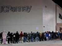 Shoppers line up outside of JCPenney at the Dartmouth Mall waiting for doors to open on Black Friday in Dartmouth, MA.  [ PETER PEREIRA/THE STANDARD-TIMES/SCMG ]