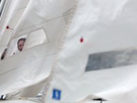 Instructors and junior instructors of the Community Boating Center in New Bedford prepare for the upcoming summer programs, which begins on Monday, with a sail off in Clarke's Cove.   [ PETER PEREIRA/THE STANDARD-TIMES/SCMG ]