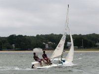 Instructors and junior instructors of the Community Boating Center in New Bedford prepare for the upcoming summer programs, which begins on Monday, with a sail off in Clarke's Cove.   [ PETER PEREIRA/THE STANDARD-TIMES/SCMG ]