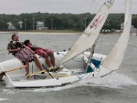 Instructors and junior instructors of the Community Boating Center in New Bedford prepare for the upcoming summer programs, which begins on Monday, with a sail off in Clarke's Cove.   [ PETER PEREIRA/THE STANDARD-TIMES/SCMG ]