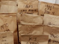 Each bag contains a fitted mask for each individual nurse at the Charlton Memorial Hospital in Fall River.  PHOTO PETER PEREIRA