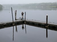On a rainy, foggy morning, former mayor of New Bedford, John Bullard, who is a Baywatcher for the Buzzards Bay Coalition, volunteers his time to check the quality of the water in the East Branch of the Westport River in Westport.  The Buzzards Bay Coalition has been running this program since 1992 and has more than 800 volunteers checking water quality in 30 major harors in ten municipalities stretching from Westport around to Falmouth, including the Elizabeth Islands.  [ PETER PEREIRA/THE STANDARD-TIMES/SCMG ]