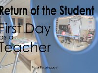 New teacher, Courtney Lima, is seen through the gap of one of the chairs placed on top of the desks in her classroom, which will not be occupied all year.  Courtney Lima who attended the Taylor School in New Bedford from K-6th grade as a student, returns for her first day of school, this time as a third grade teacher and this year will be teaching the Distance Learning Academy students who opted to stay home this school year.  PHOTO PETER PEREIRA