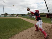 ma nb_ N8A0047  Catcher Jake Friar from Westport makes the home grab as the Bay Sox have their first team practice as they prepare for the season at Paul Walsh Field in New Bedford, MA.  PETER PEREIRA/THE STANDARD-TIMES : sports, baseball