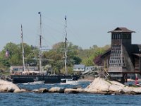 _N8A5206  PHOTO PETER PEREIRA/The Standard-Times    ++  The Charles W. Morgan whaleship makes her way from Mystic Seaport in Mystic, CT to New London, CT past Avery Point in Groton, CT  in the first leg of the journey that will see it return to New Bedford in June.